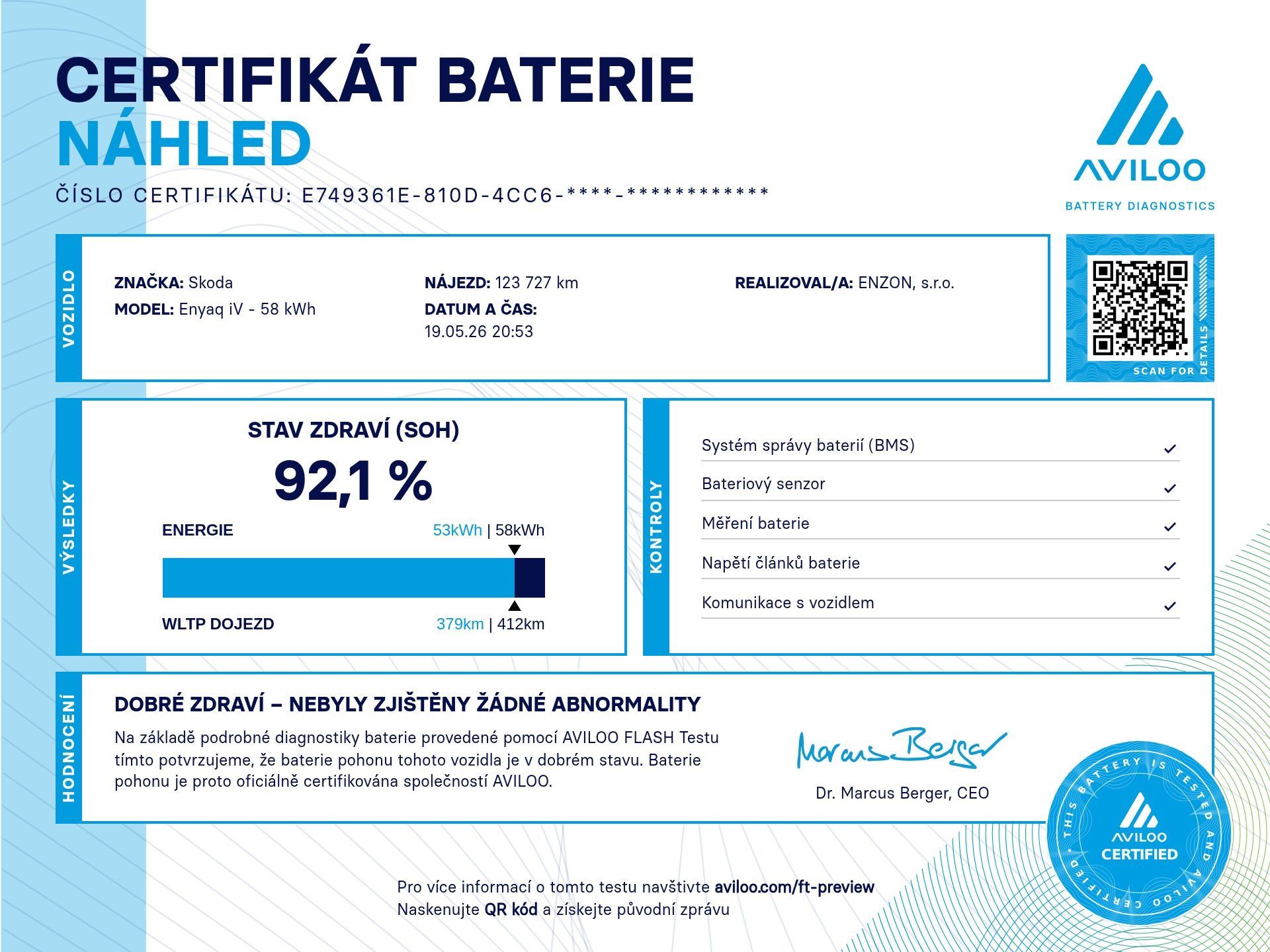 Škoda Enyaq, Sportline, Keyless, Tažné, 92% - fotka 3