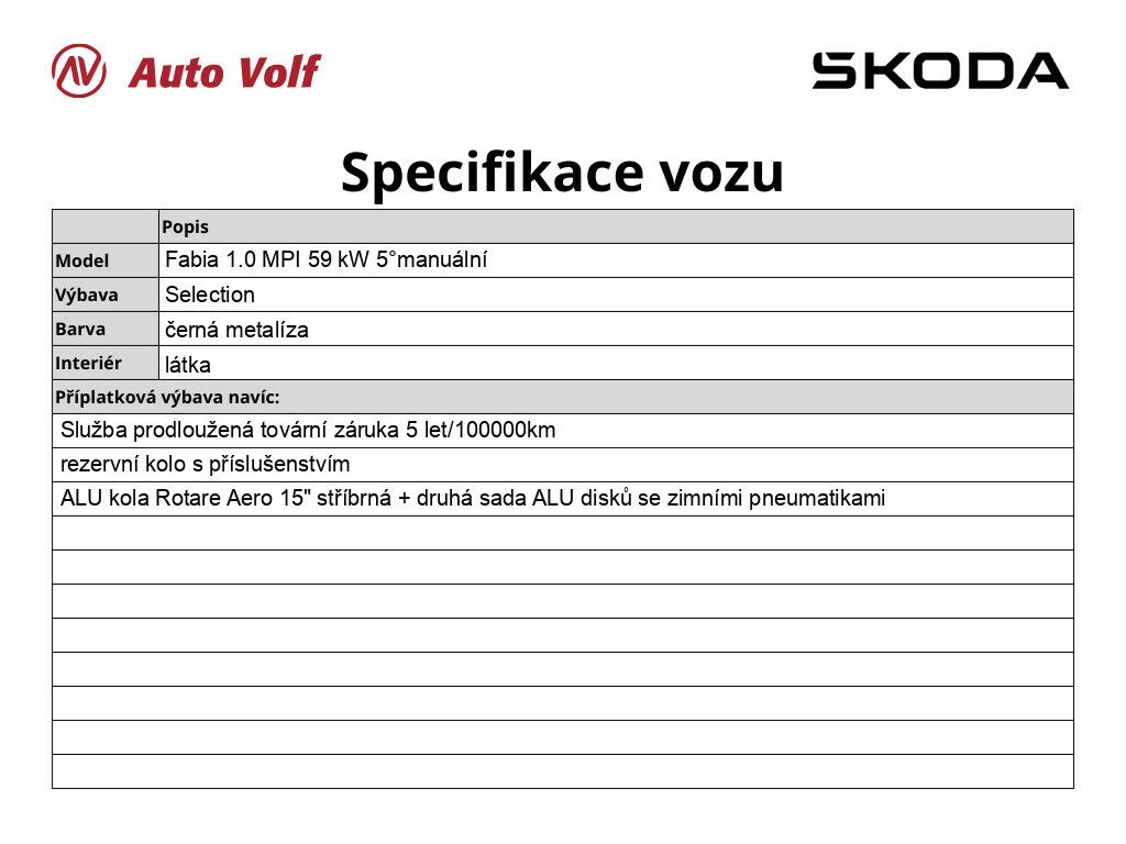 Škoda Fabia, Selection 1.0 MPI 59 kW - fotka 2