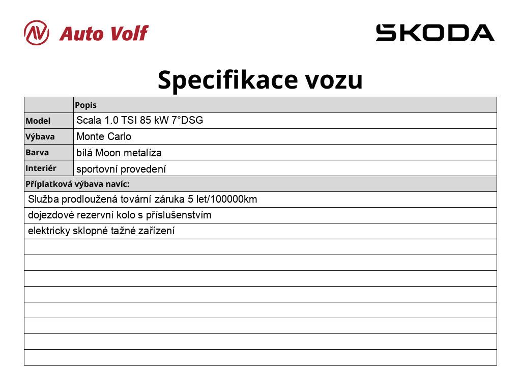 Škoda Scala, Monte Carlo 1.0 TSI 85 Kw - fotka 2