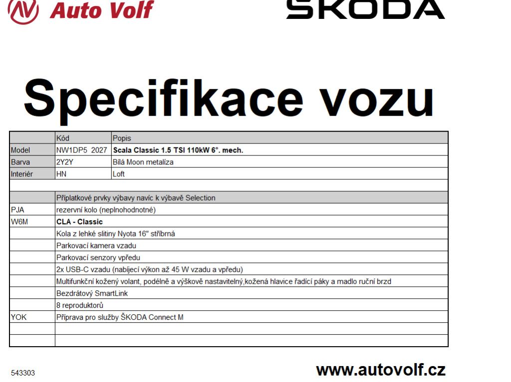 Škoda Scala, Classic 1,5TSI 110kW - fotka 2