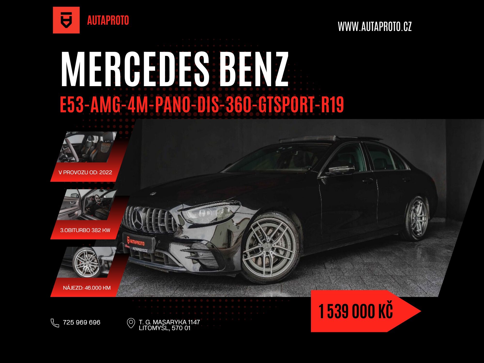 Mercedes-Benz Třídy E, E53*AMG*4M*DIS*360*R19