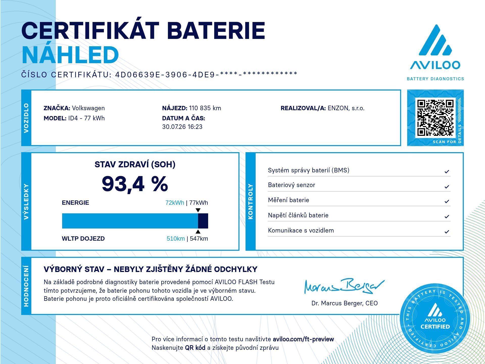 Volkswagen ID.4, 150 kW, LED, tažné, SoH 93,4% - fotka 3