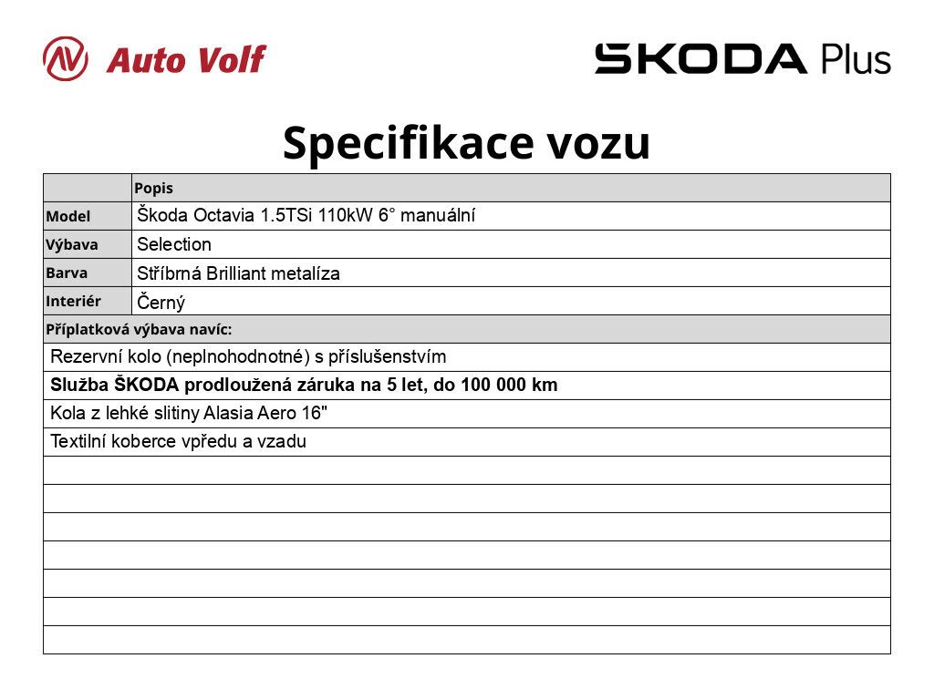 Škoda Octavia, Selection 1.5 TSi 110 kW - fotka 2