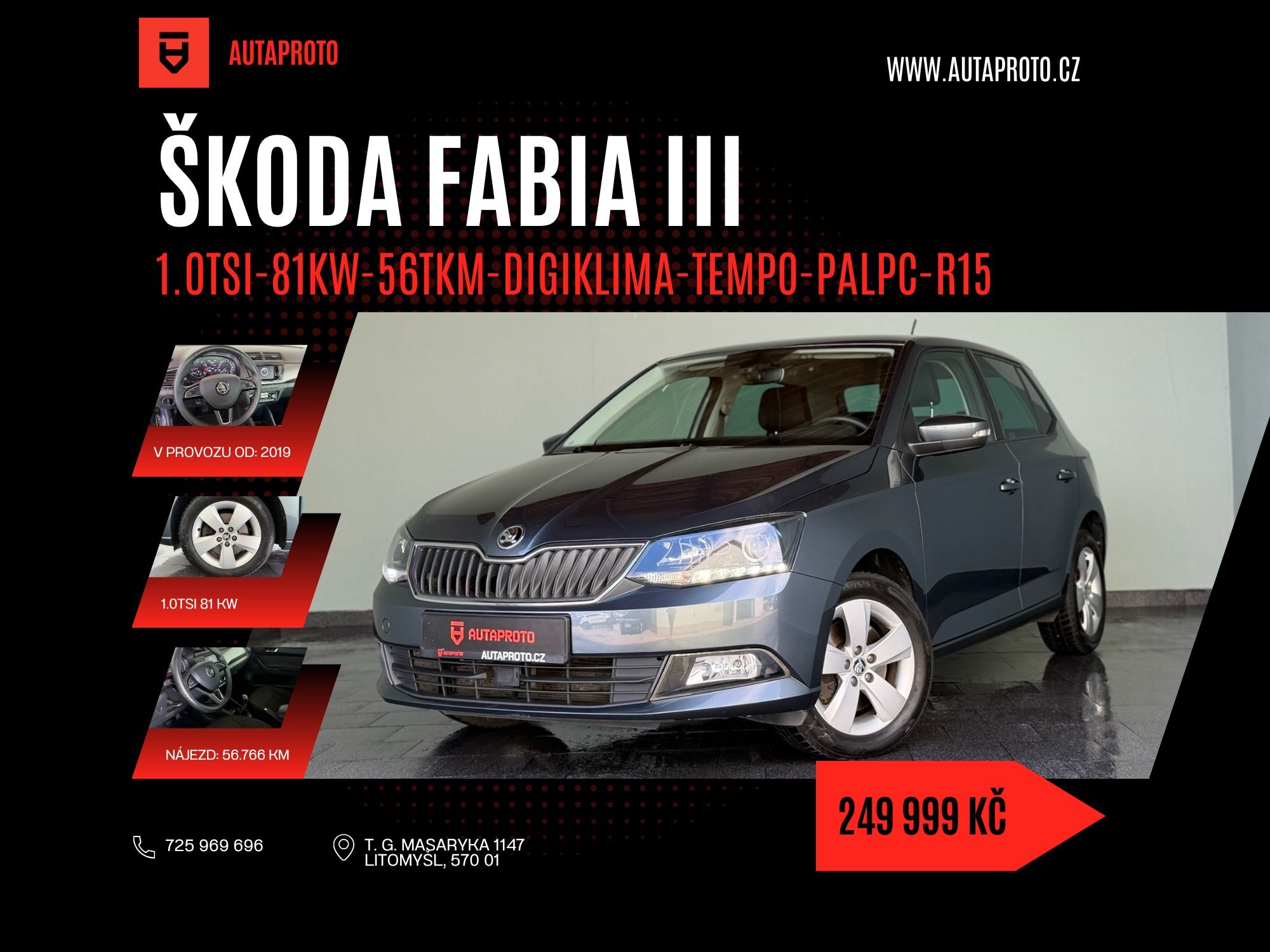 Škoda Fabia, 1.OTSi-81kW-56tkm-DigiKlim-R15