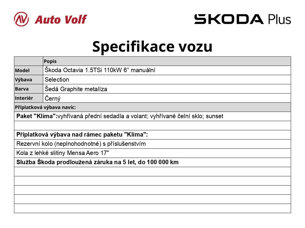 Škoda Octavia, Selection 1.5 TSi 110 kW - fotka 2