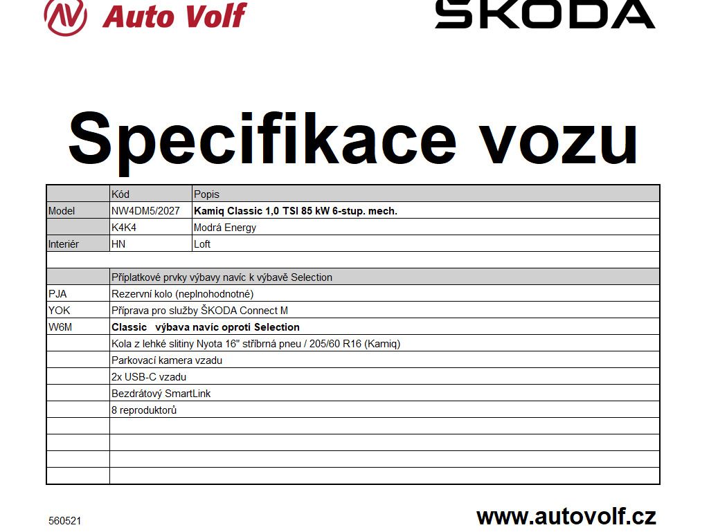 Škoda Kamiq, Classic 1,0TSI 85kW - fotka 2