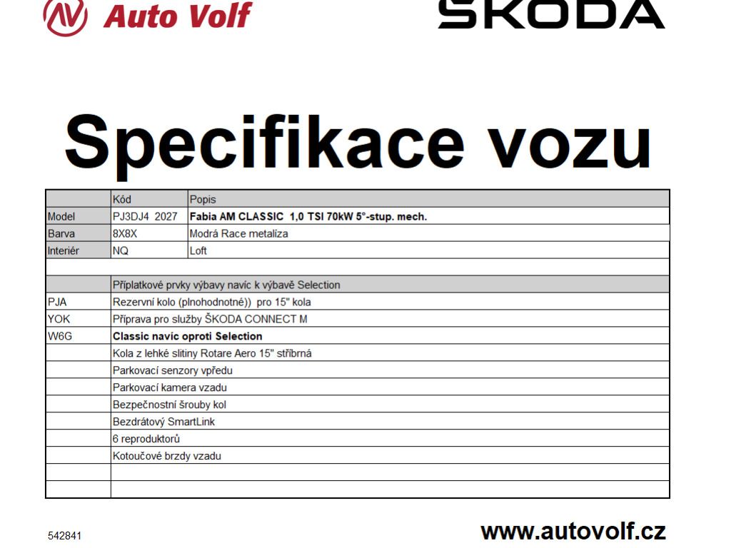 Škoda Fabia, Classic 1,0TSI 70kW - fotka 2