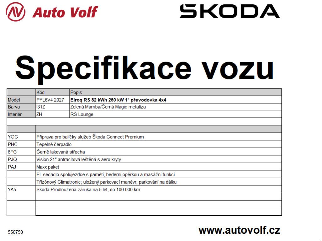 Škoda Elroq, RS 82kWh 250kW - fotka 2