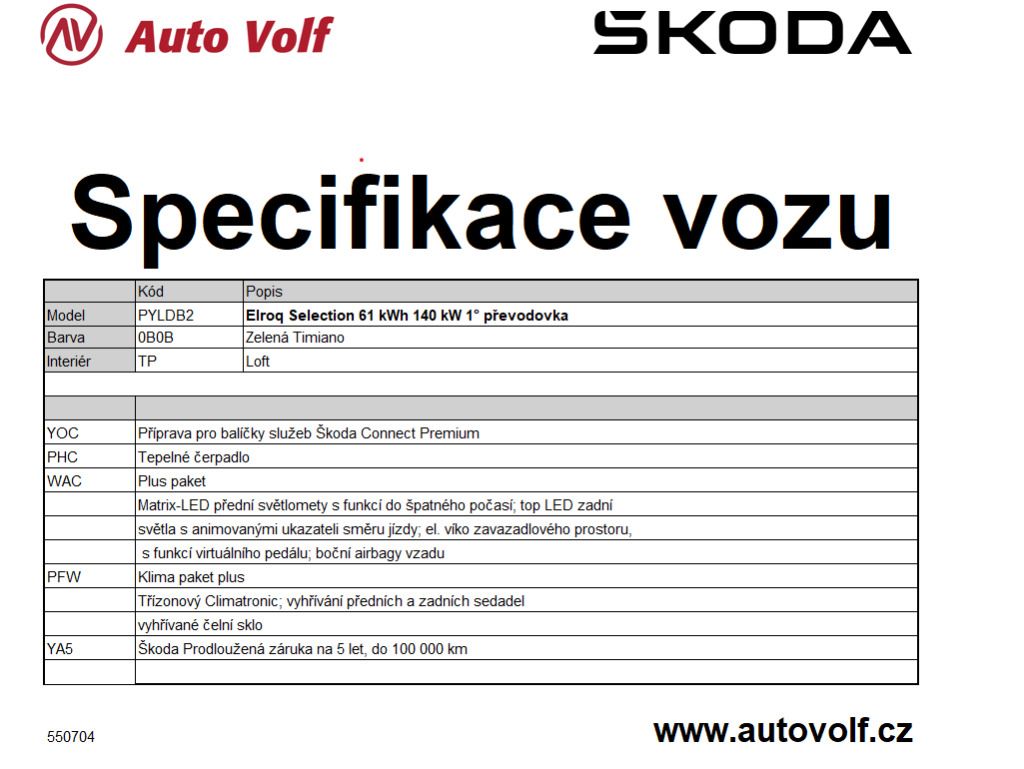 Škoda Elroq, Selection 61kWh 140kW - fotka 2