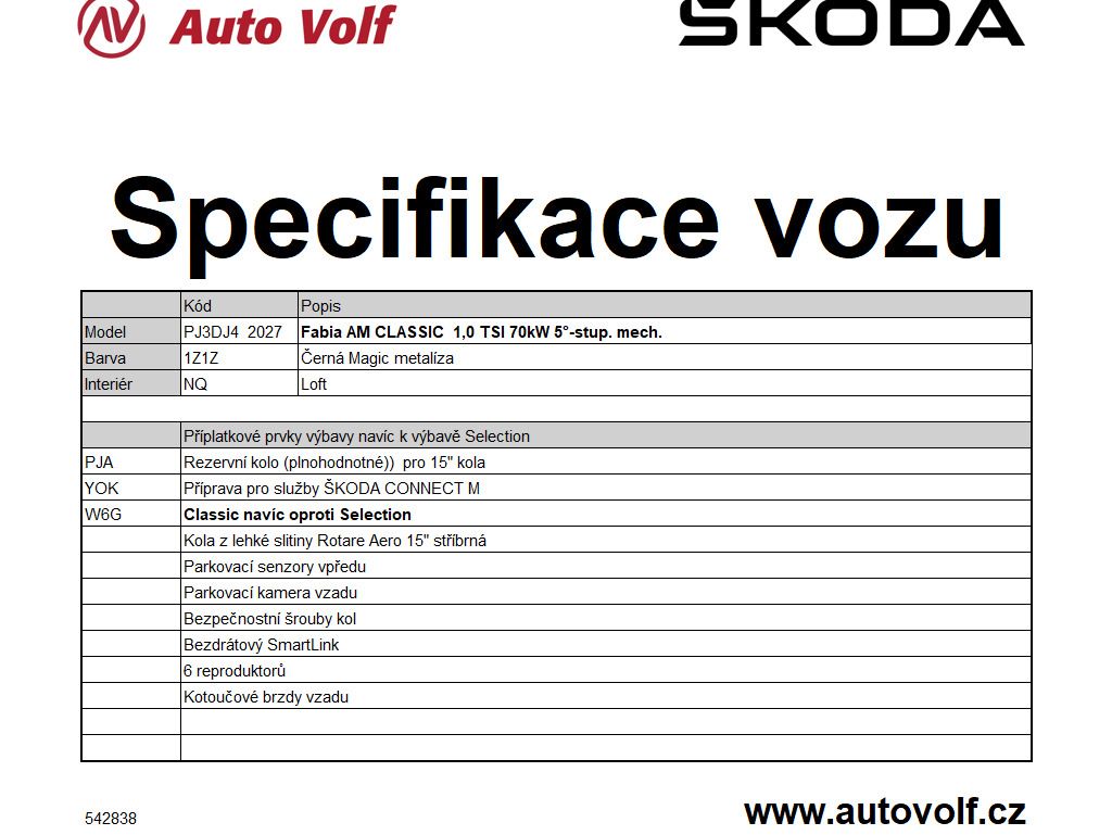 Škoda Fabia, Classic 1,0TSI 70kW - fotka 2