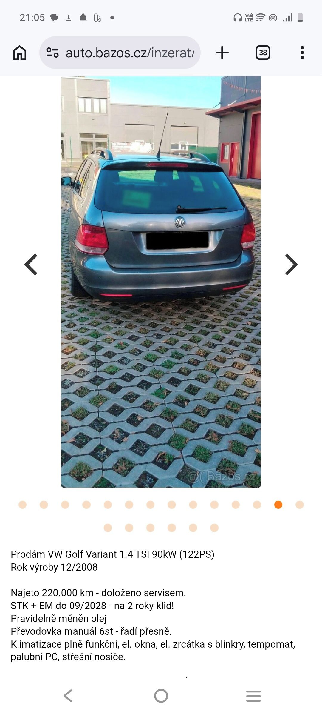 Volkswagen Golf, VW golf variant 1.4 TSI - fotka 3