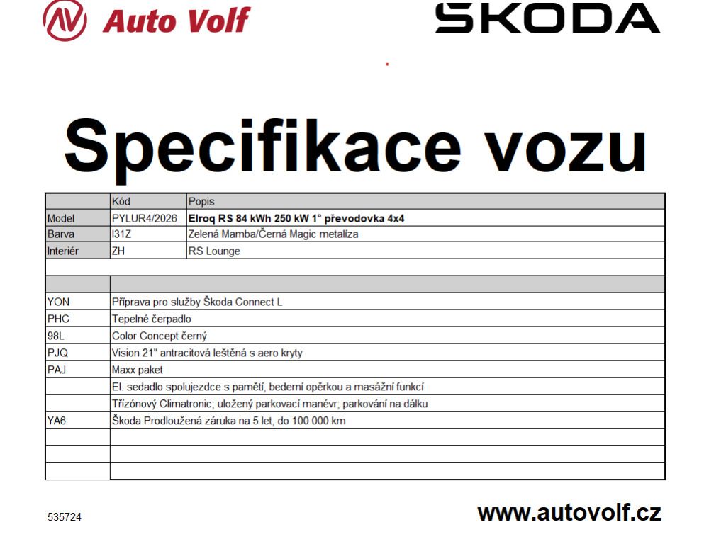 Škoda Elroq, RS 84kWh 250kW - fotka 2