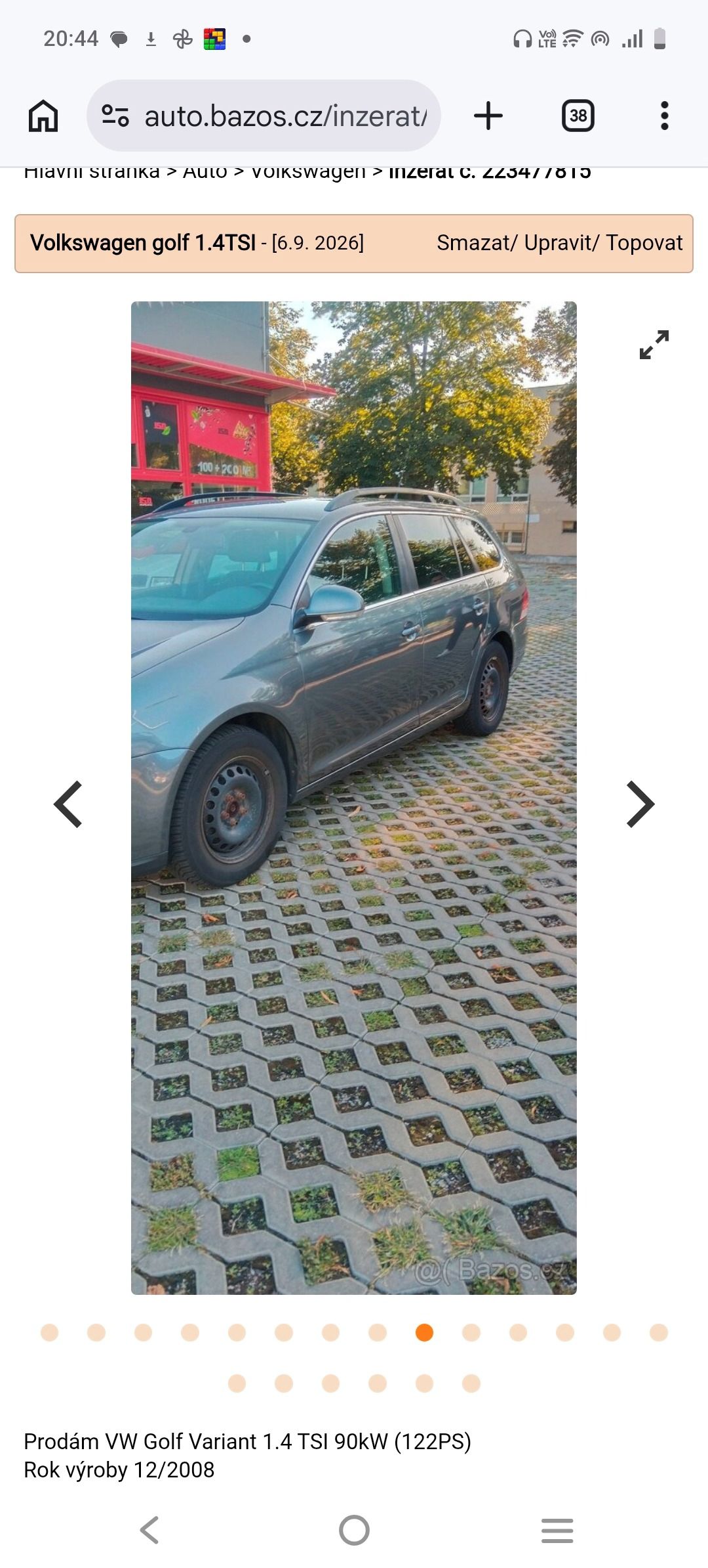 Volkswagen Golf, VW golf variant 1.4 TSI - fotka 5