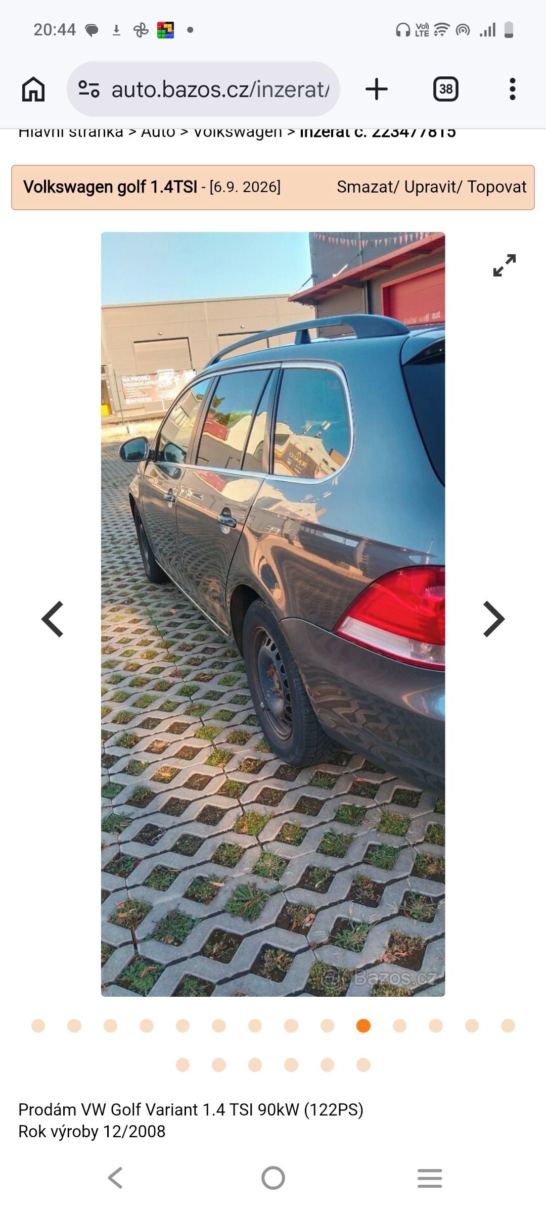 Volkswagen Golf, VW golf variant 1.4 TSI - fotka 4