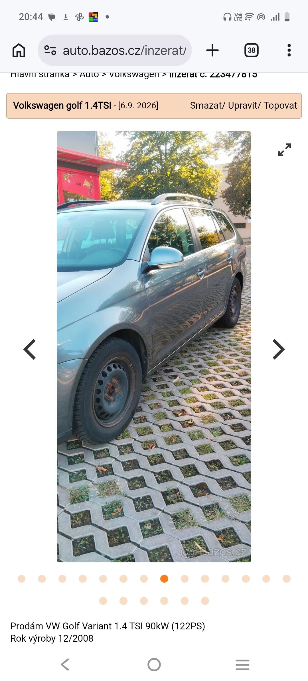 Volkswagen Golf, VW golf variant 1.4 TSI - fotka 6