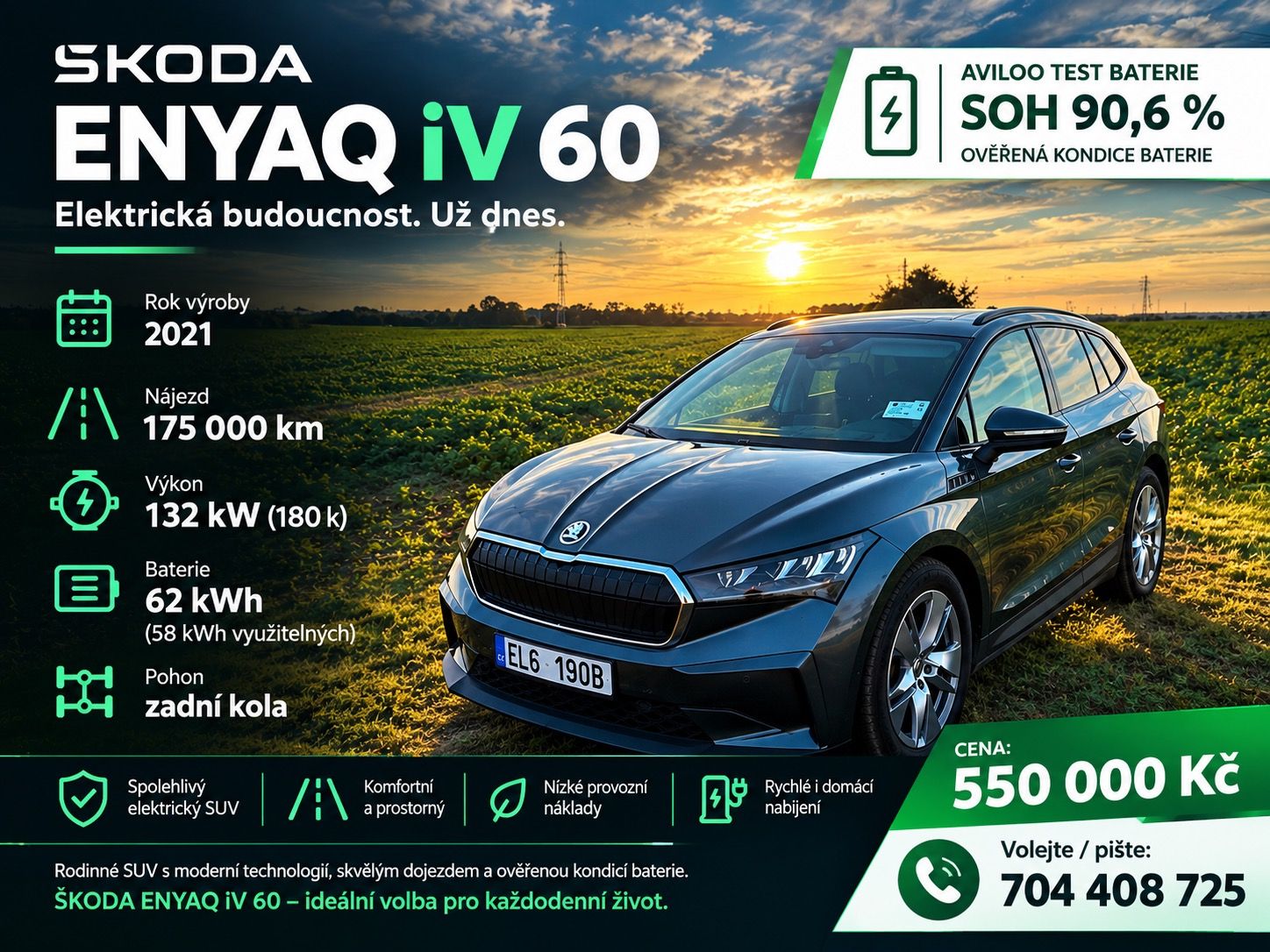 Škoda Enyaq, Škoda Enyaq iV 60, 2021,175 00