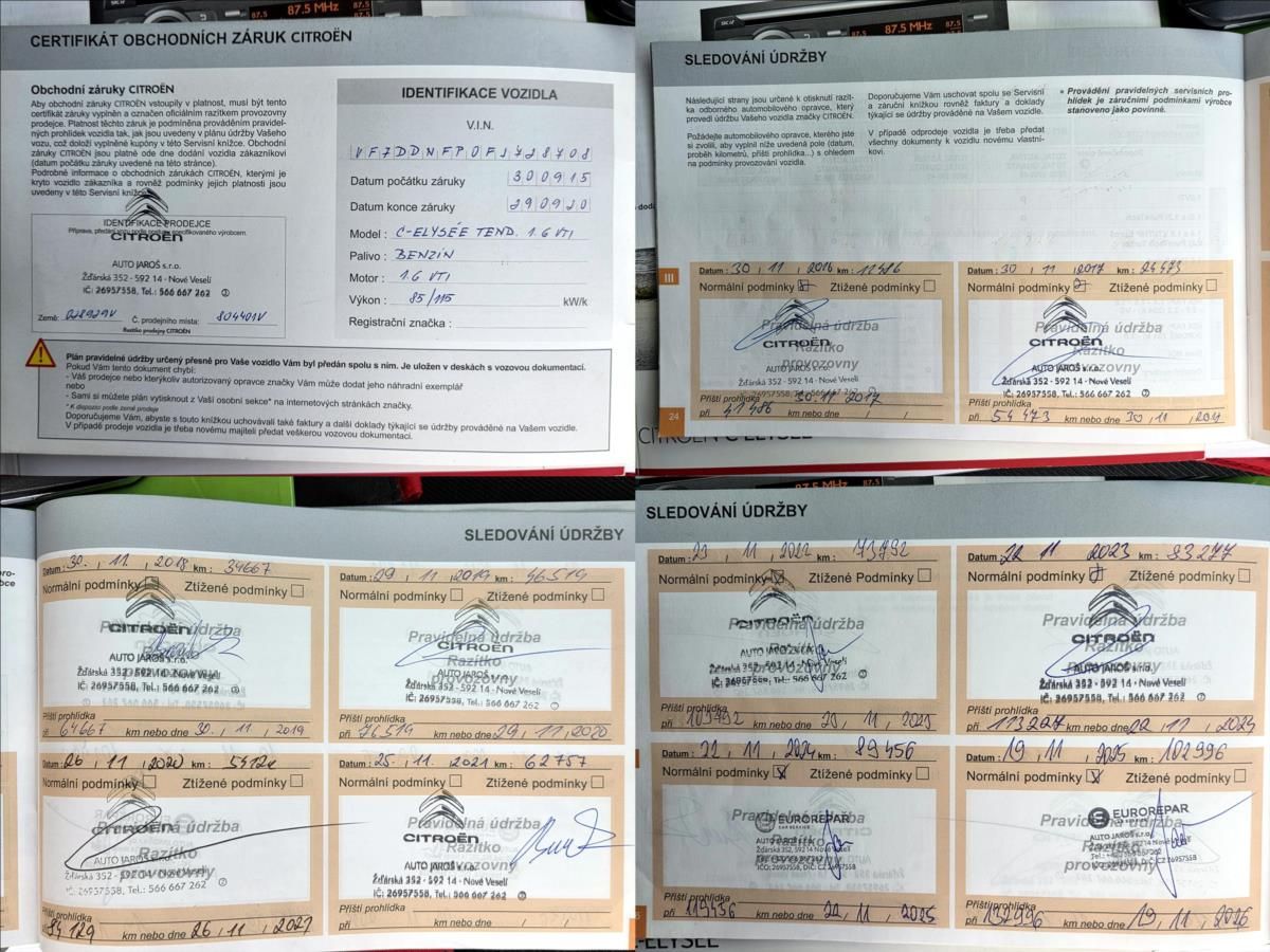 Citroën C-Elysée, 1,6 původ ČR, 1.maj SERV.KNIHA - fotka 6